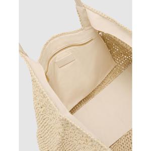 REISS Evelyn Raffia-Effect Cut-Out Tote Bag